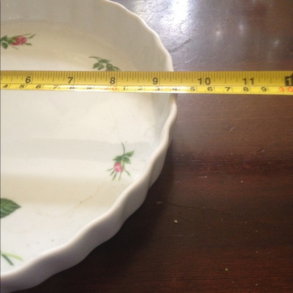 - Floral Flan Dish. 9.5” - Picture 2 of 3